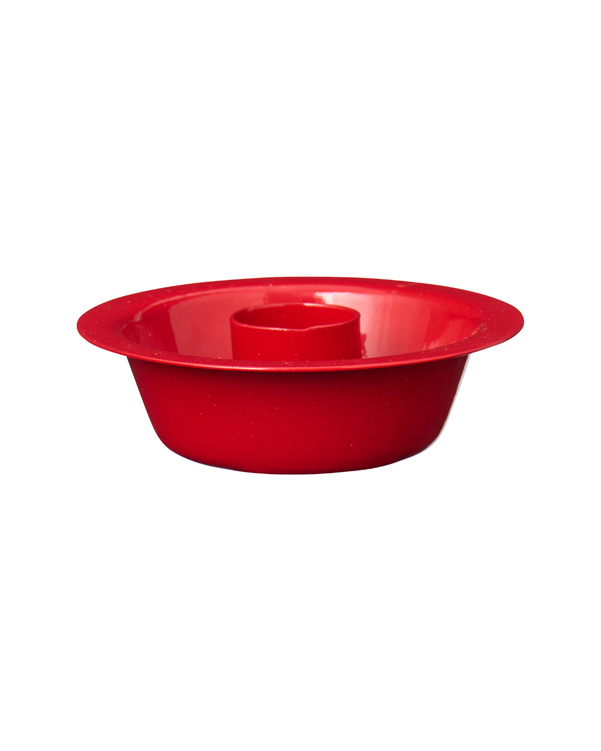 Kerzenhalter mit Schale - rot