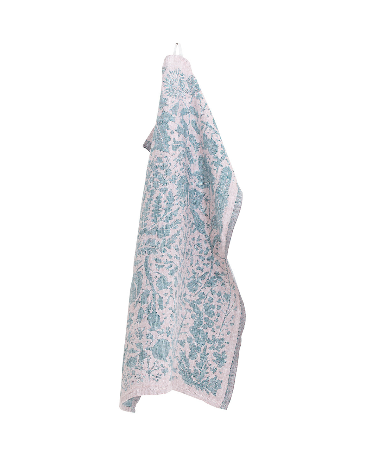 Leinen-Handtuch VILLIYRTIT - Rosa-Petrol (48 x 70 cm)