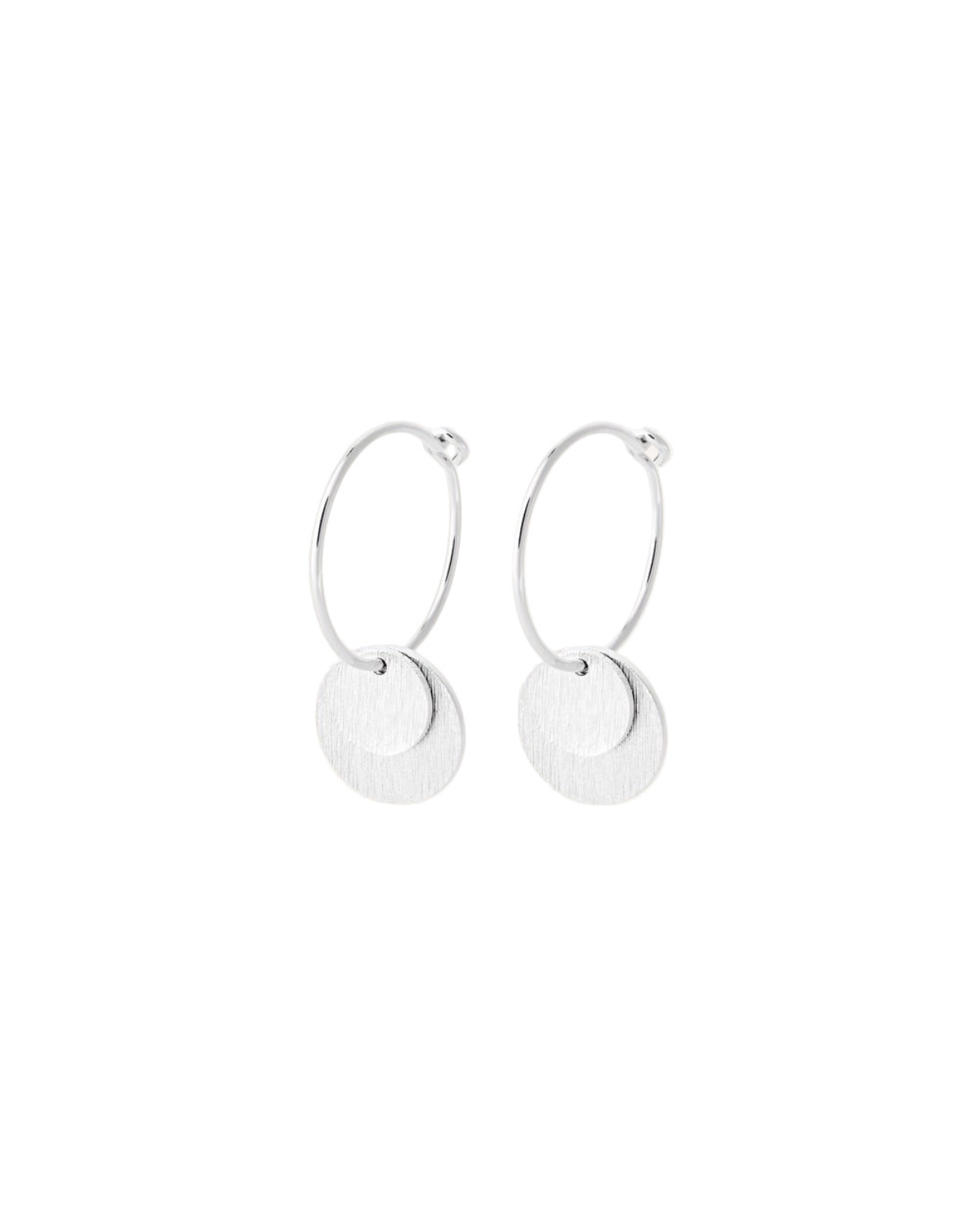 Ohrringe Small Coin - silber