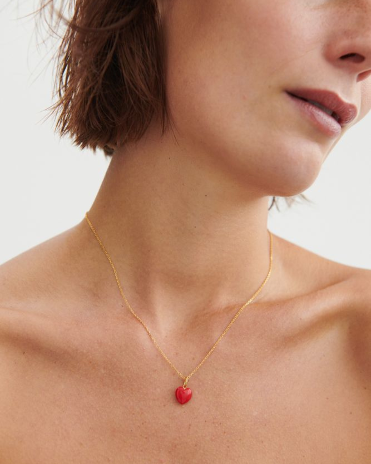 Valentine Pendant - rot/gold