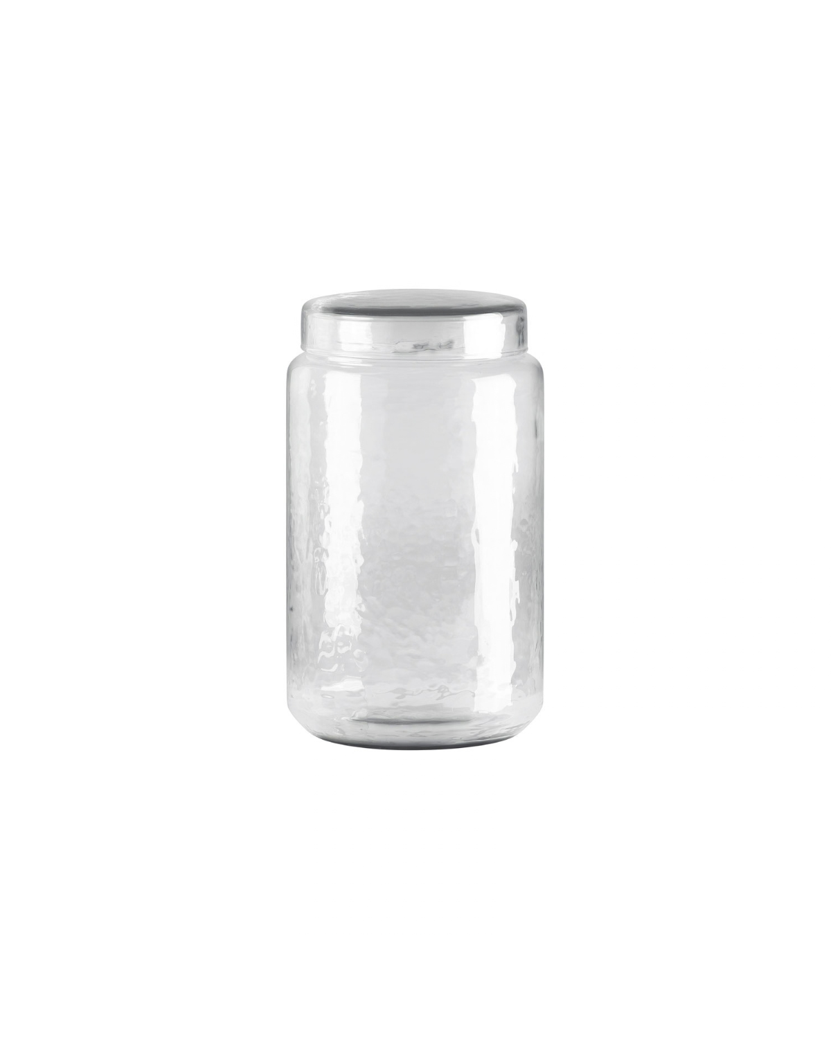 Vorratsglas mit Deckel - Gehämmertes Glas (L)