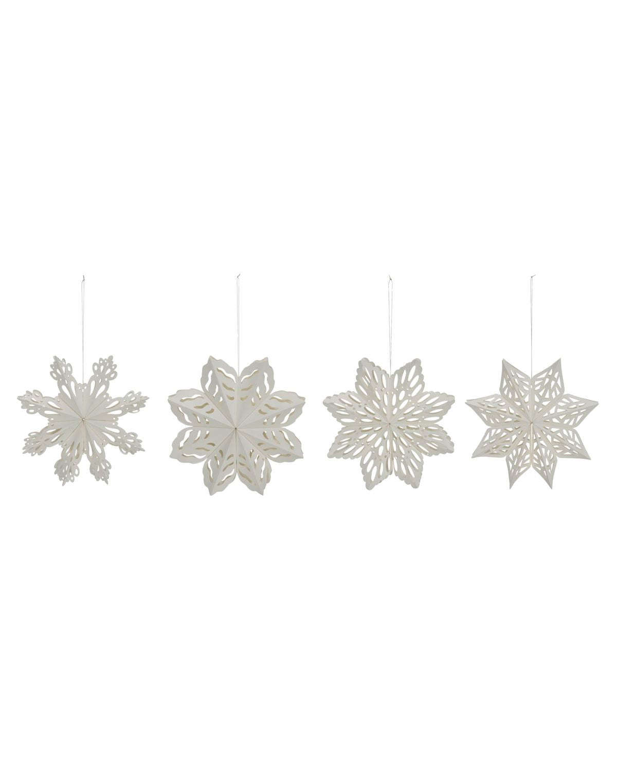 Papiersterne Snowflake - weiß 4er Set