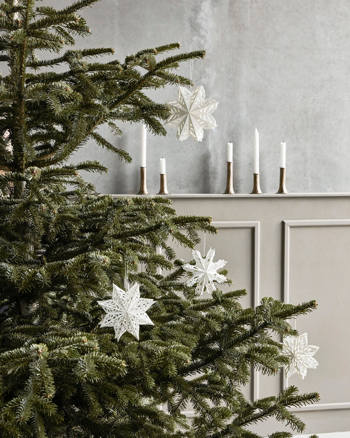 Papiersterne Snowflake - weiß 4er Set