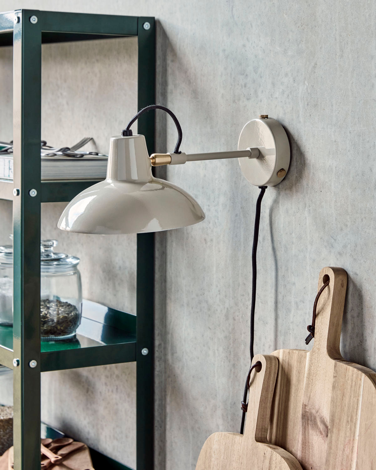 Wandlampe Desk - grau