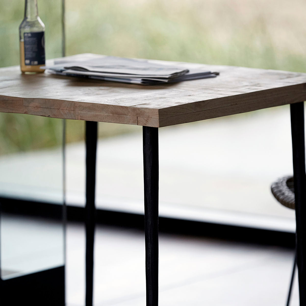 Tisch Slated aus Eisen - 70 x 70 cm