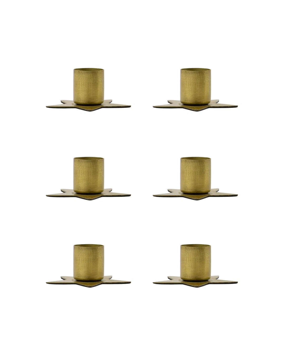 Kerzenständer Stage 6er-Set - Antikes Messing-Finish