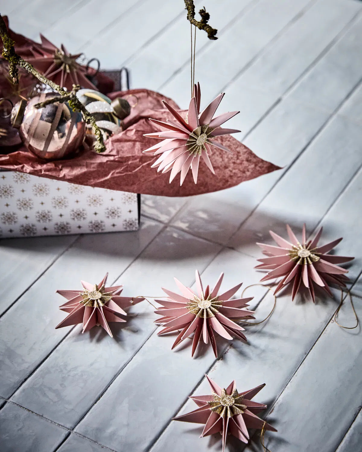 Ornamente Stari - 6er Set rose