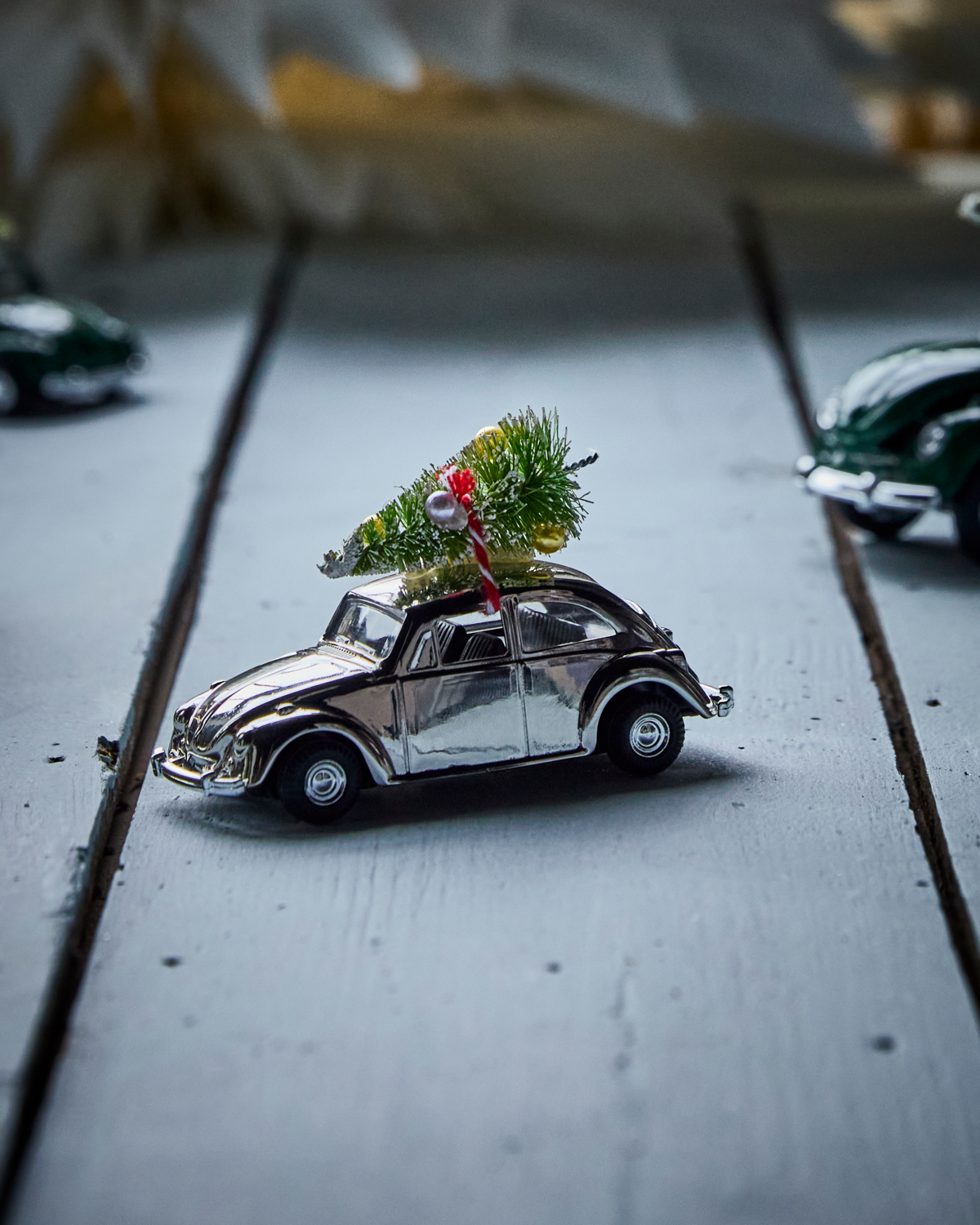 Xmas Car Silber - S