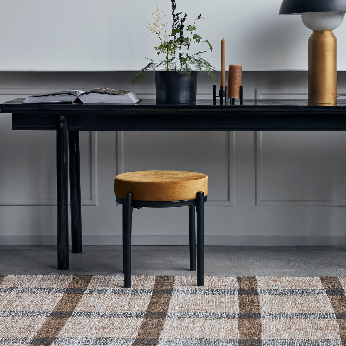 Hocker Lao - dunkles olivgrün
