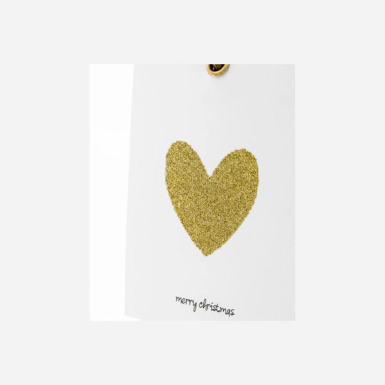 Geschenkanhänger Glitr - 12er Set weiß
