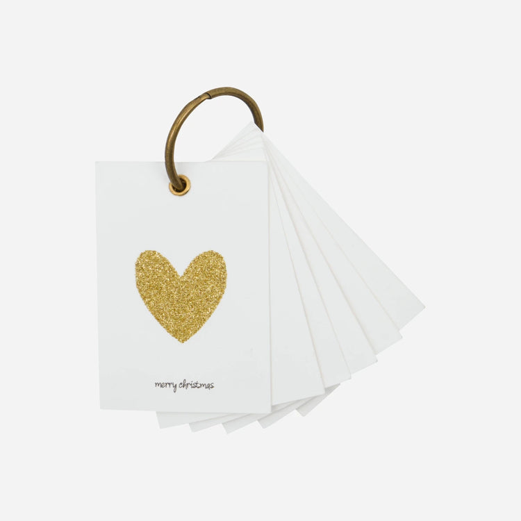 Geschenkanhänger Glitr - 12er Set weiß
