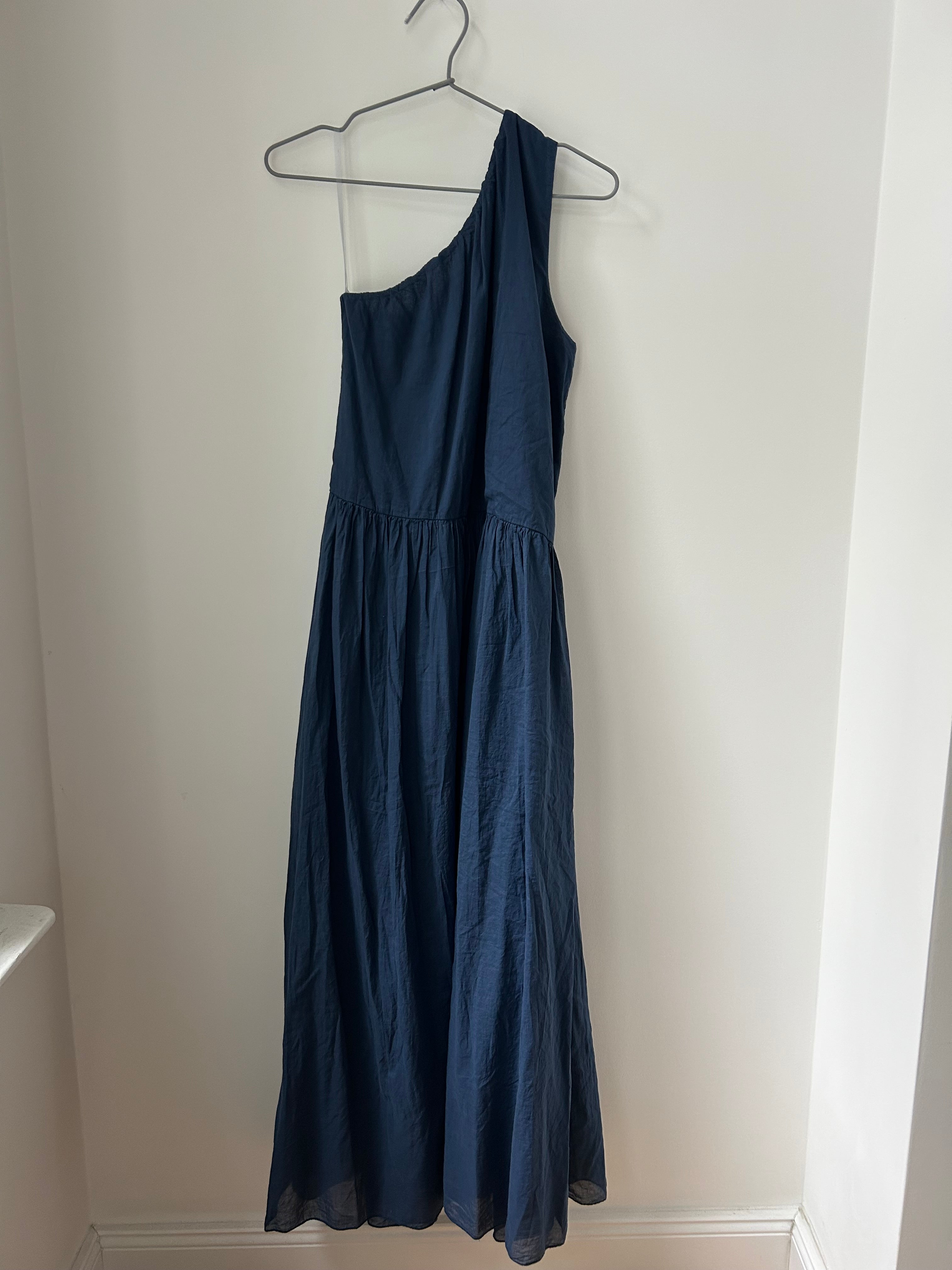 One Shoulder Kleid - dunkelblau