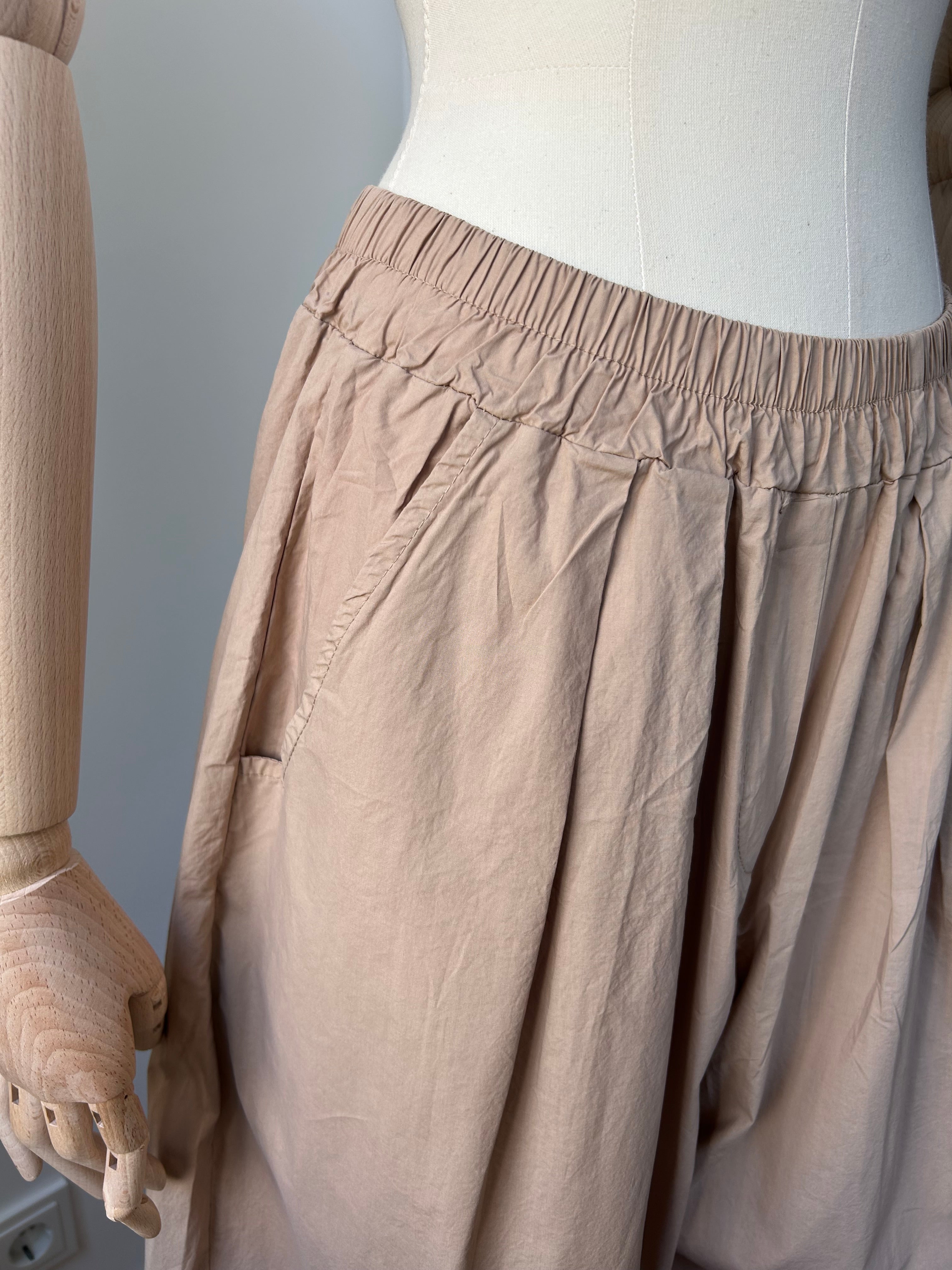 Leichte Culotte Palazzo-Hose - beige
