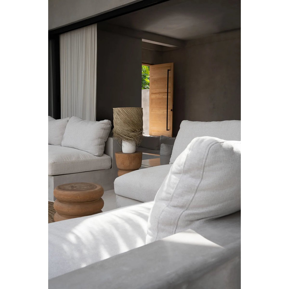 Tischlampe Sisal - weiss