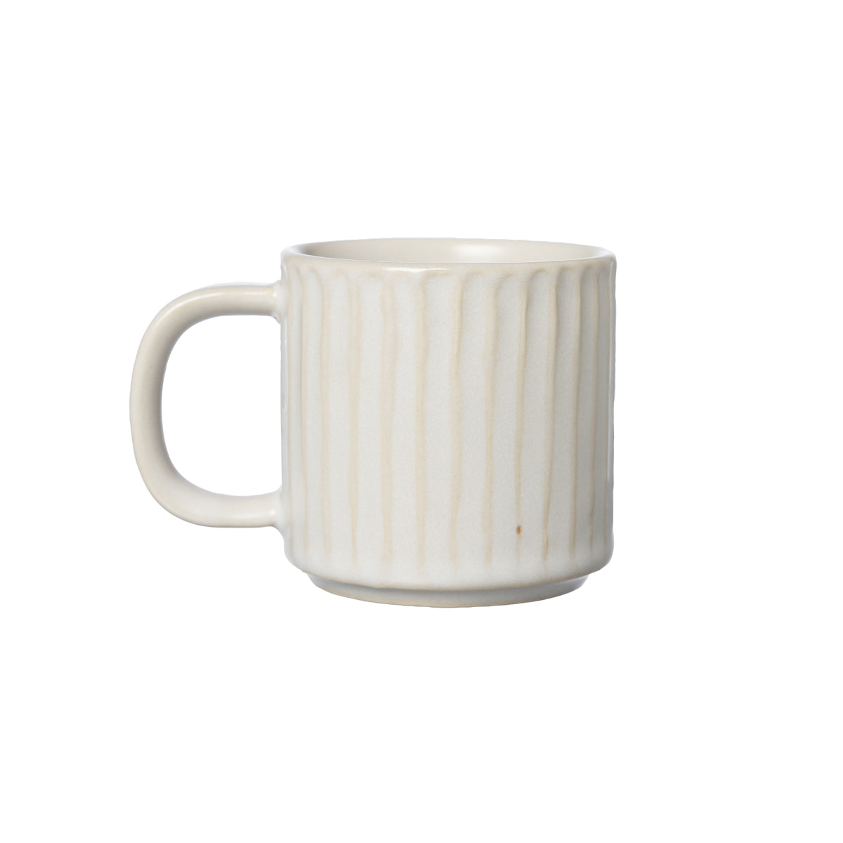 Kleine Tasse geriffelt - weiß
