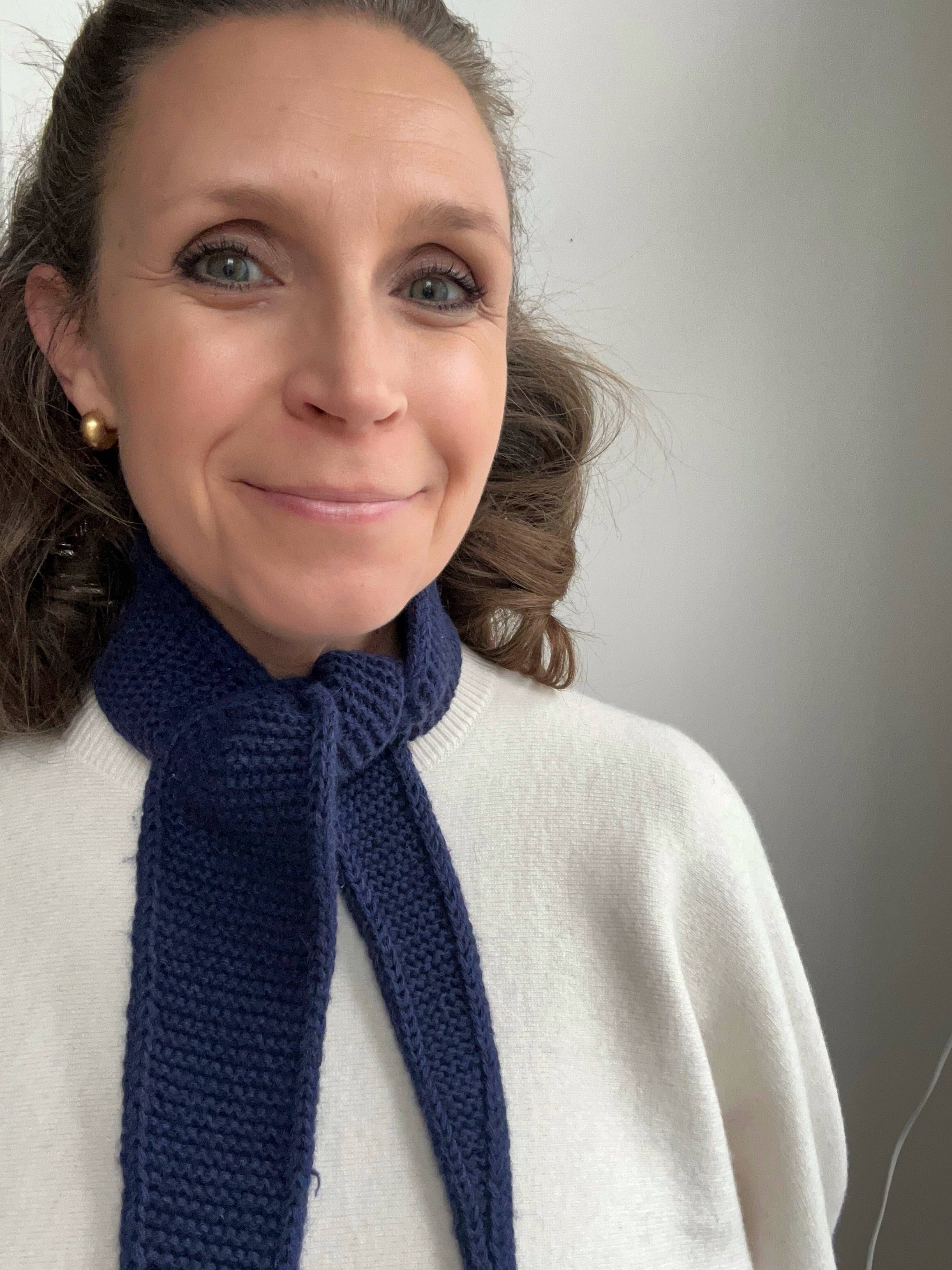 gestrickter Sophie-Schal - navy