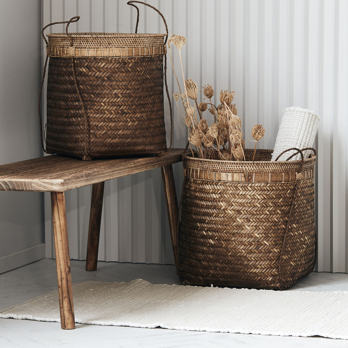 Korb Balie - natur 2er Set L