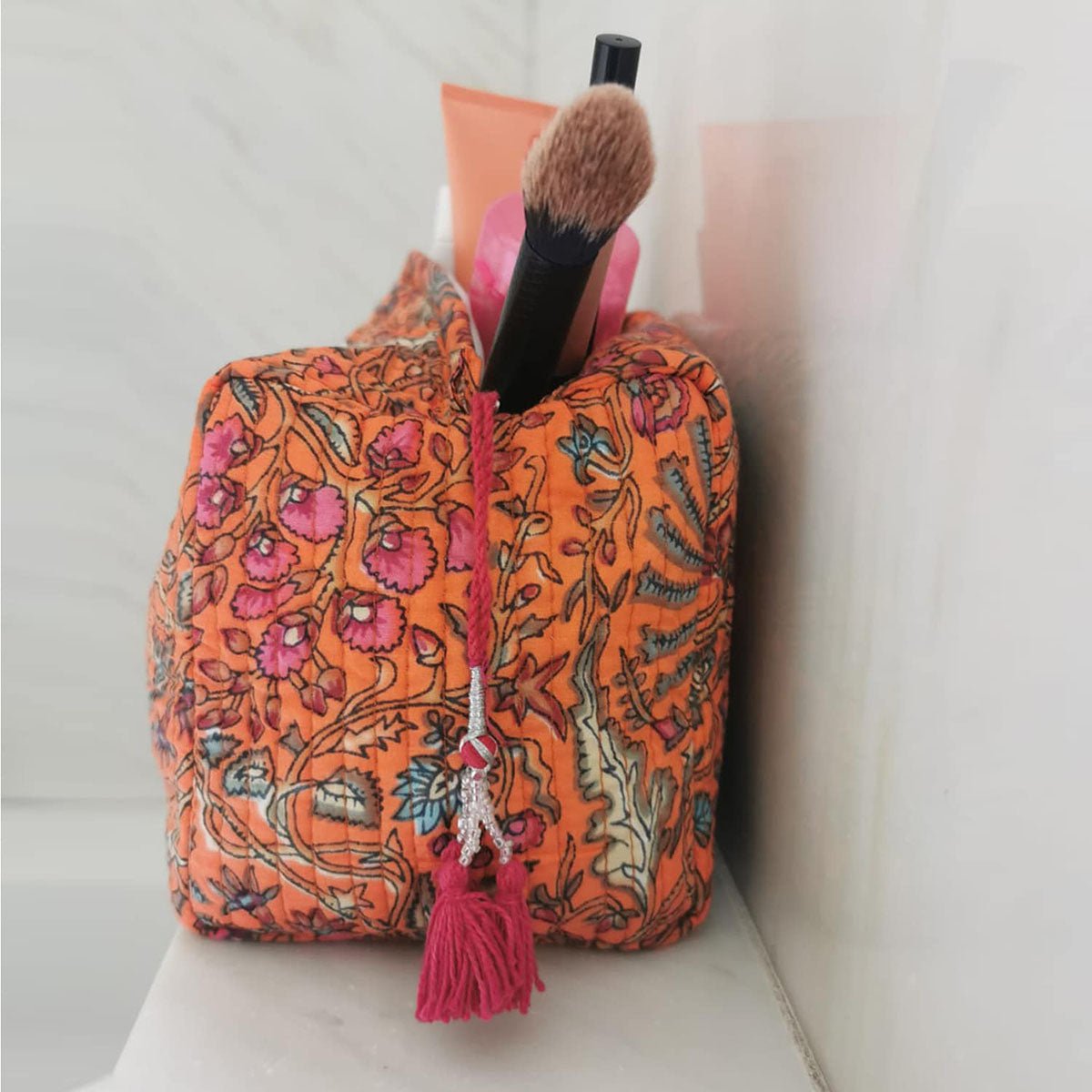 Kosmetiktasche "Orange Palm"