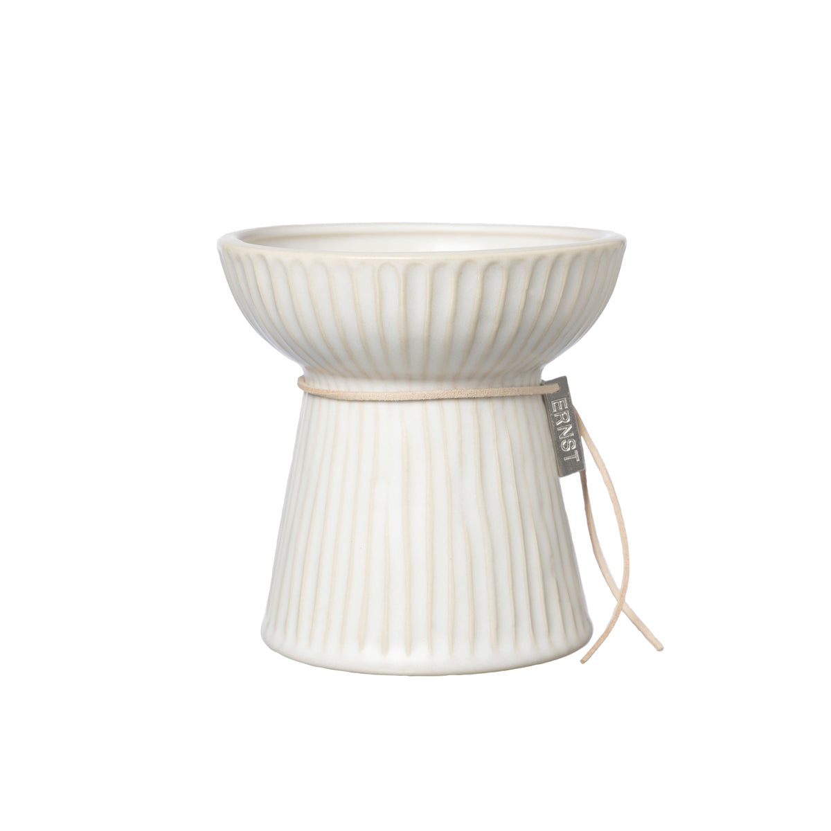 Hyazinthenvase aus Keramik - geriffelt