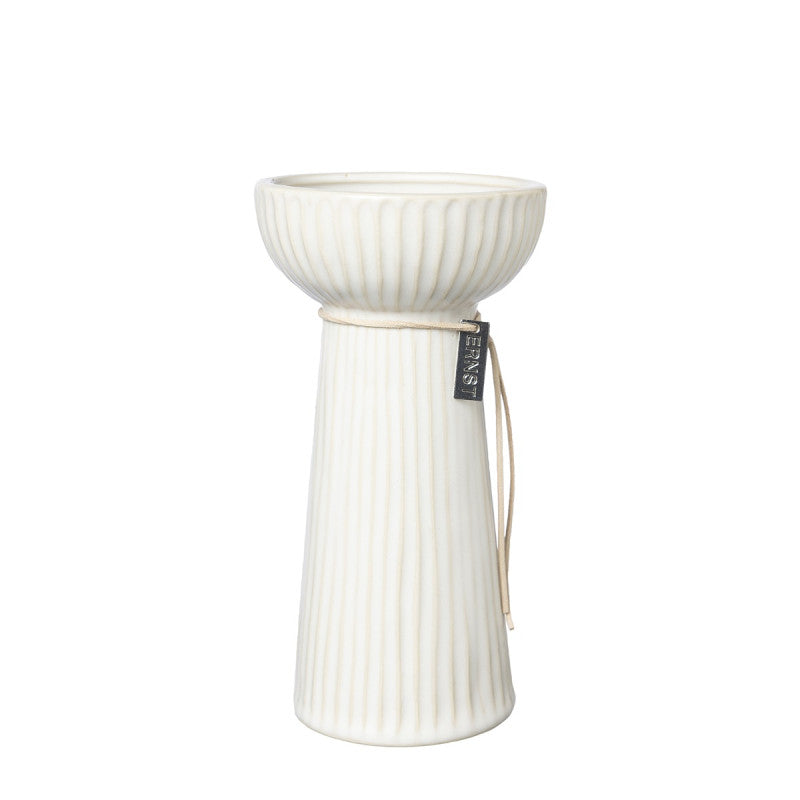 Hyazinthenvase aus Keramik - geriffelt