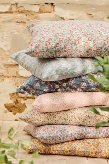 Kissenbezug Floral - blau / violett