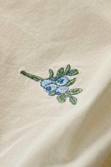 Stoffserviette Summer Vibes mit Stickerei - Blaubeere