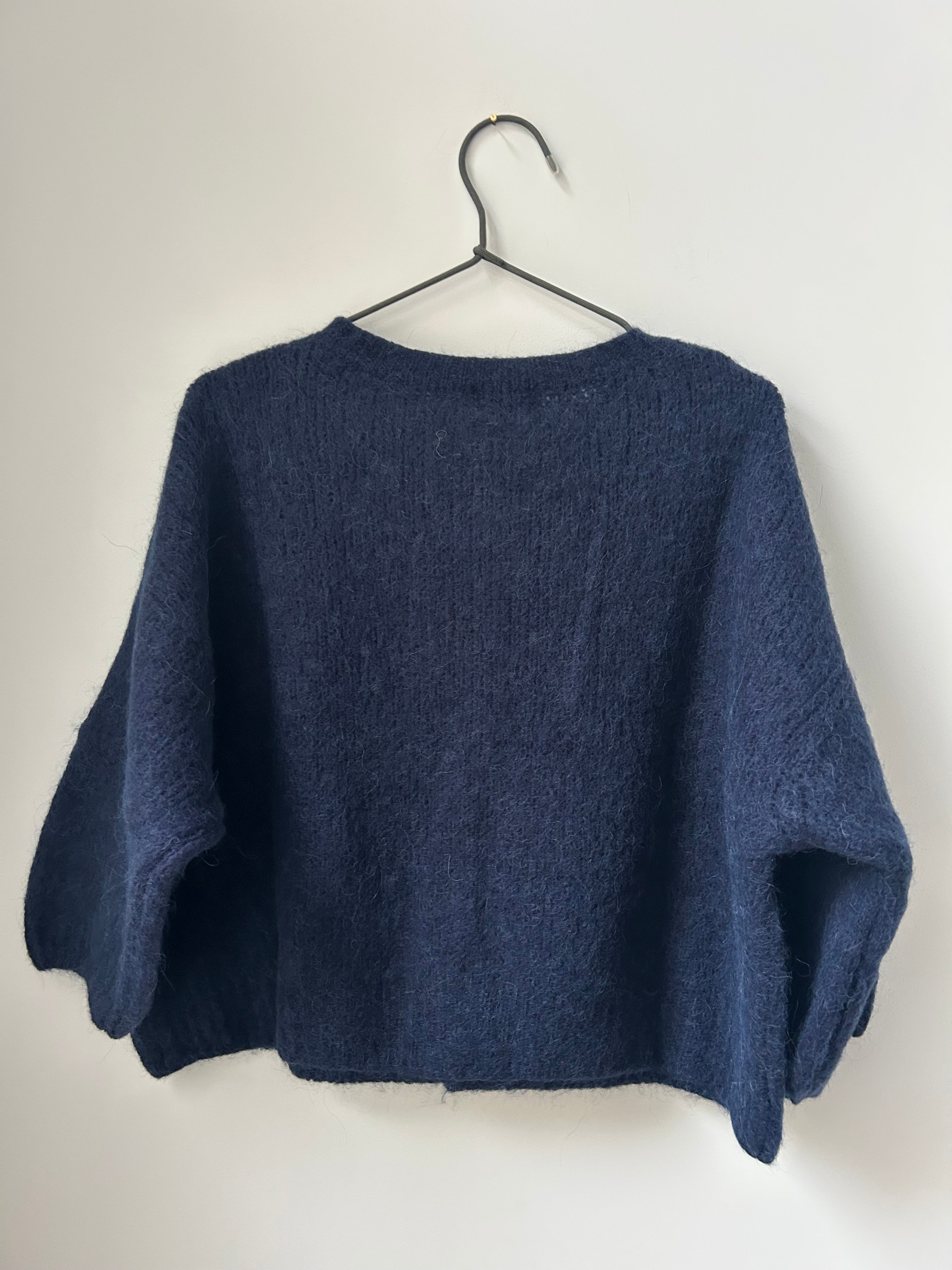 Kurze Strickjacke Cardigan - Navy