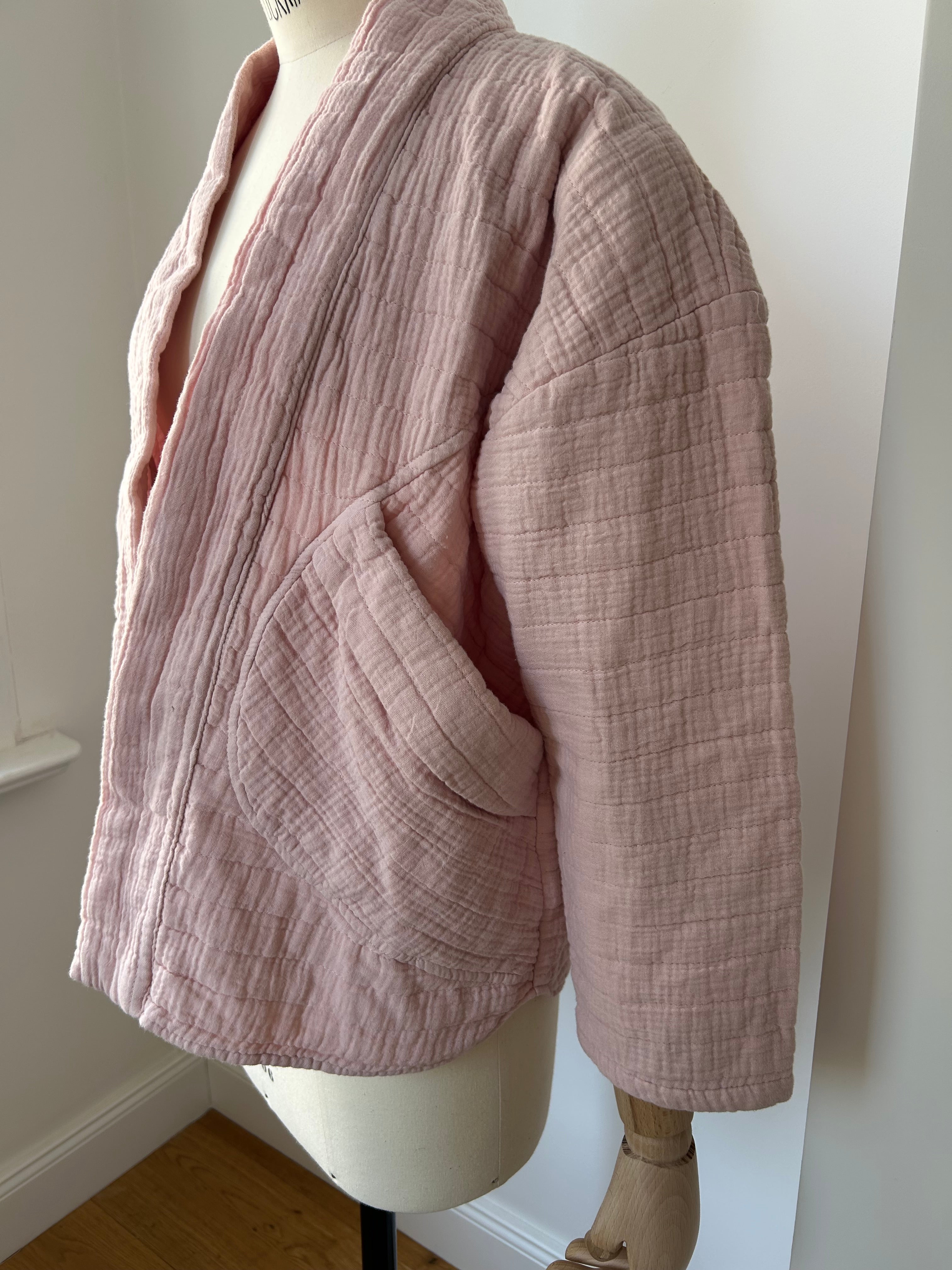 Kimono-Jacke - zartes Altrosa