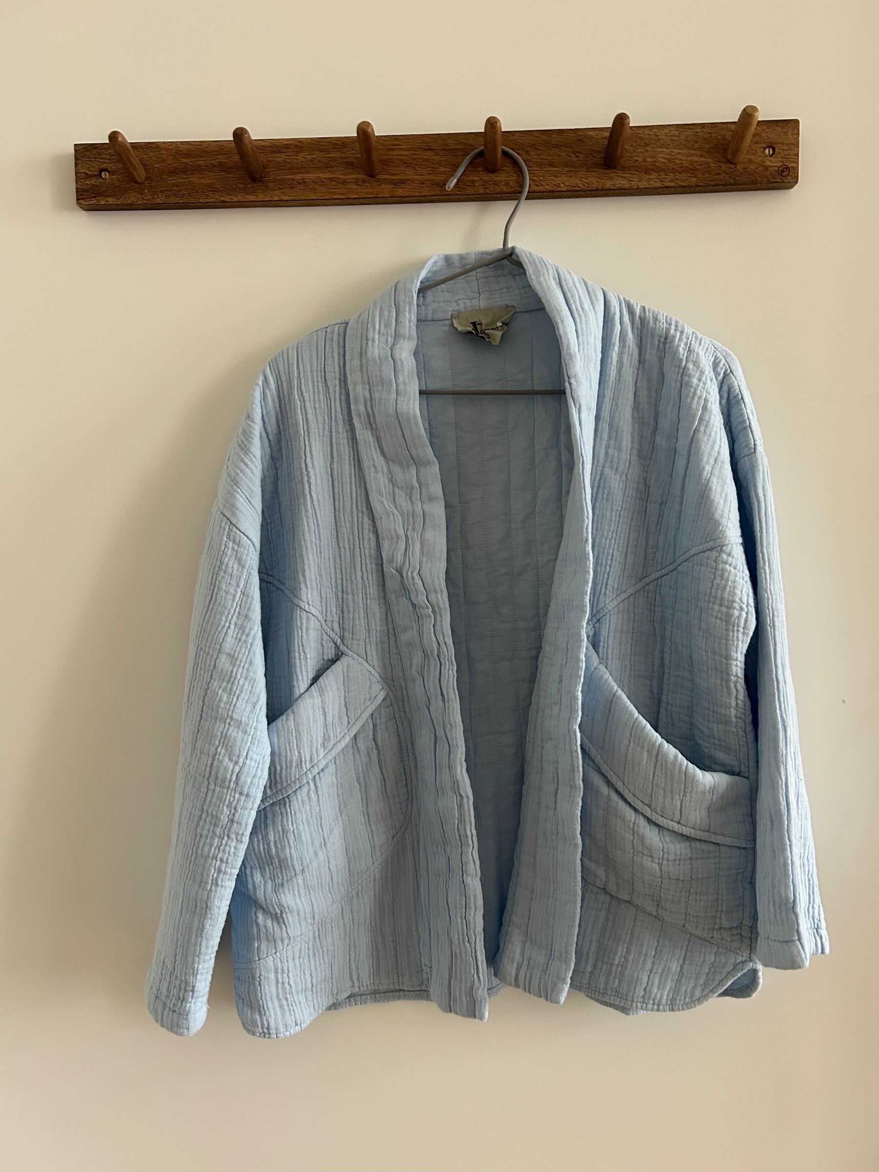 Kimono-Jacke Babyblau