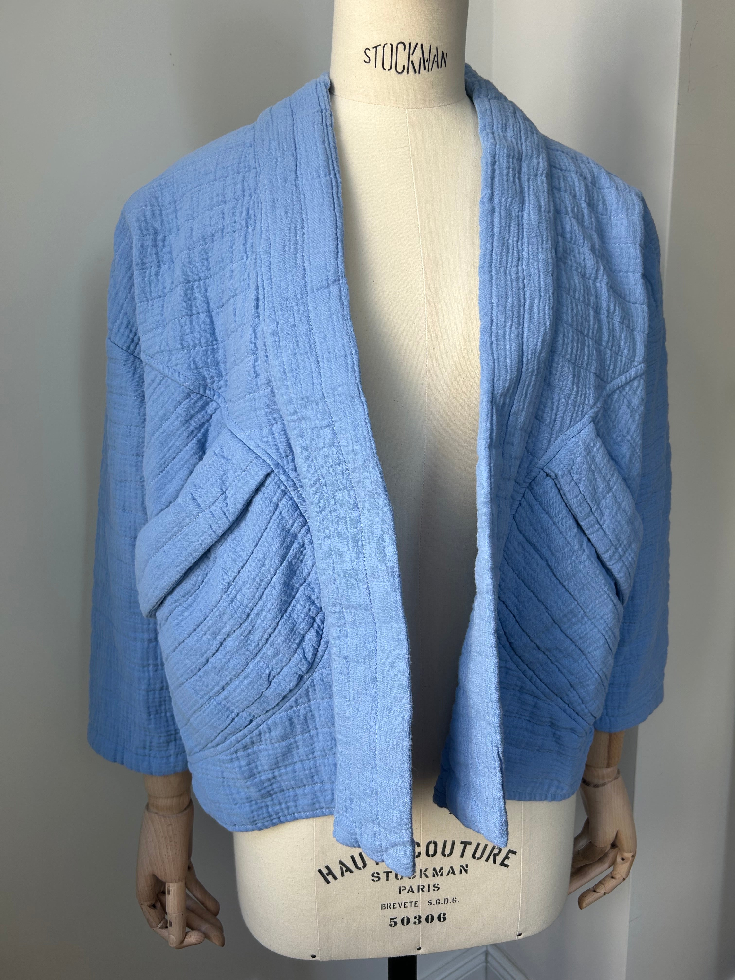 Kimono-Jacke - Himmelblau