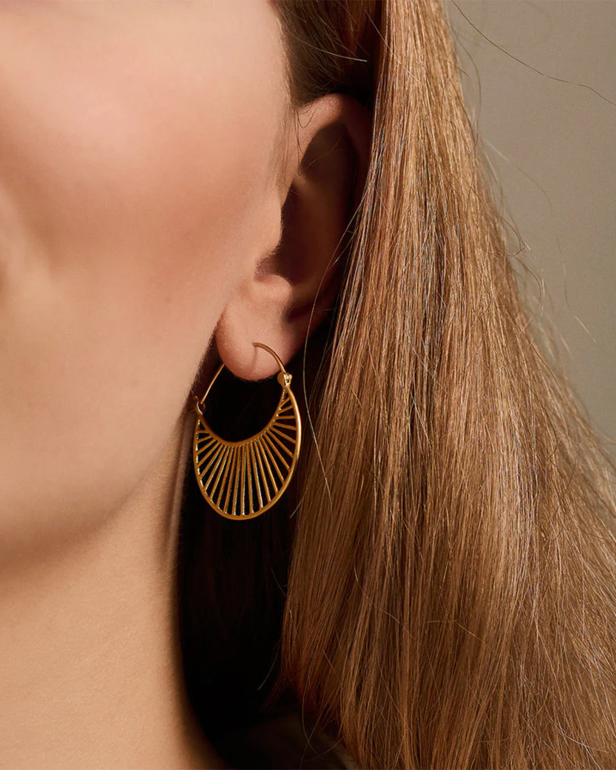 Ohrringe Large Daylight - gold 30 mm