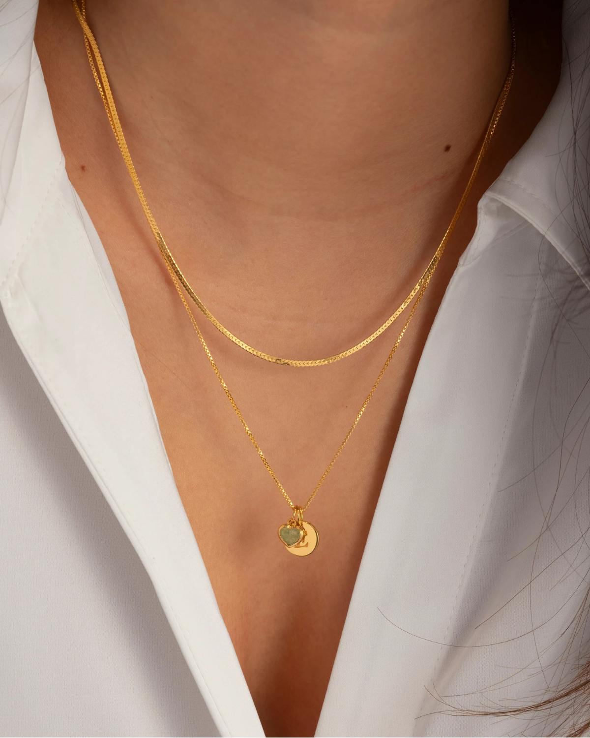 Anhänger Beloved Heart Pendant Aventurin - gold