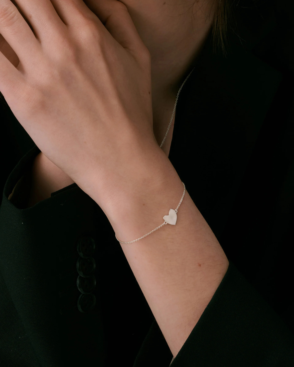 Armband Friends Heart - silber