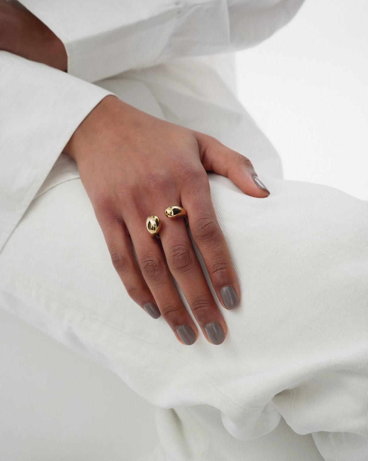 Ring Bolded Drops - gold