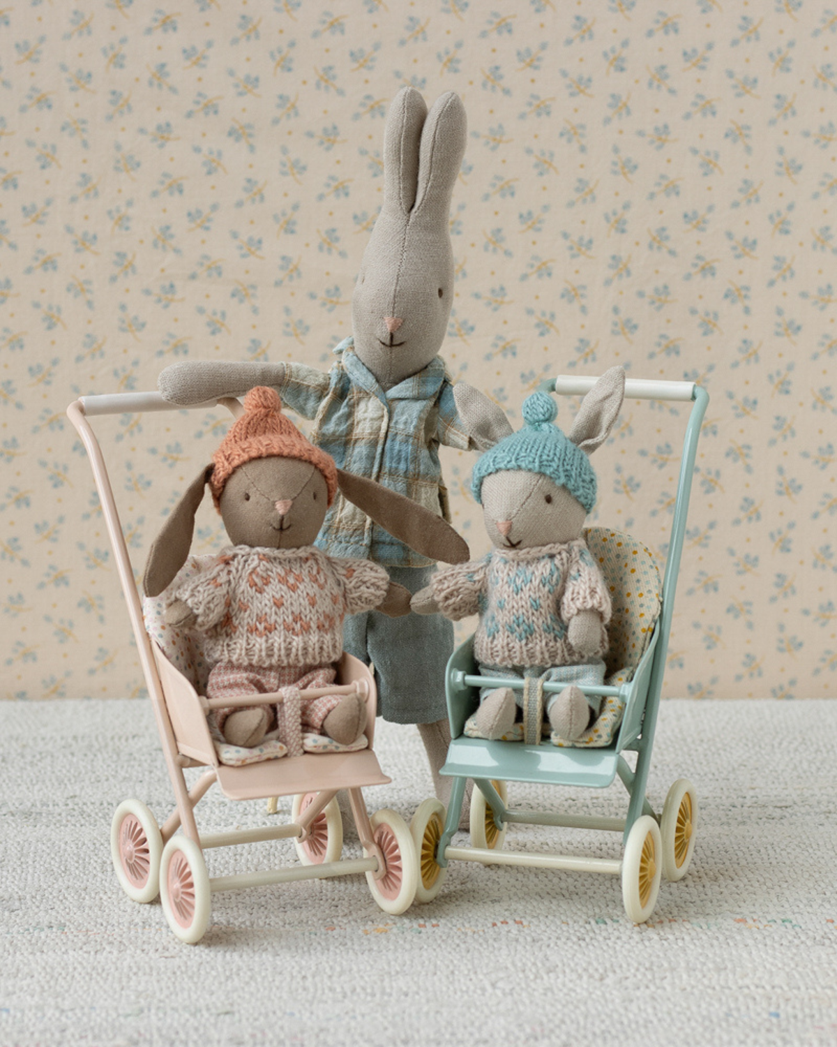 Winterhase Micro - Braun/Rosa
