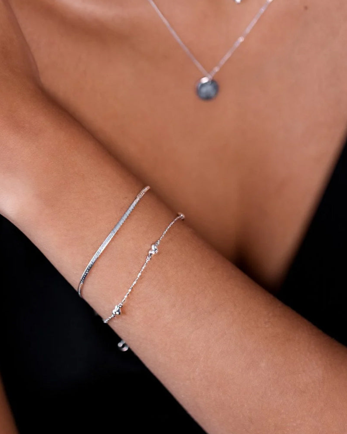 Armband Herringbone - silber Gr. M/L