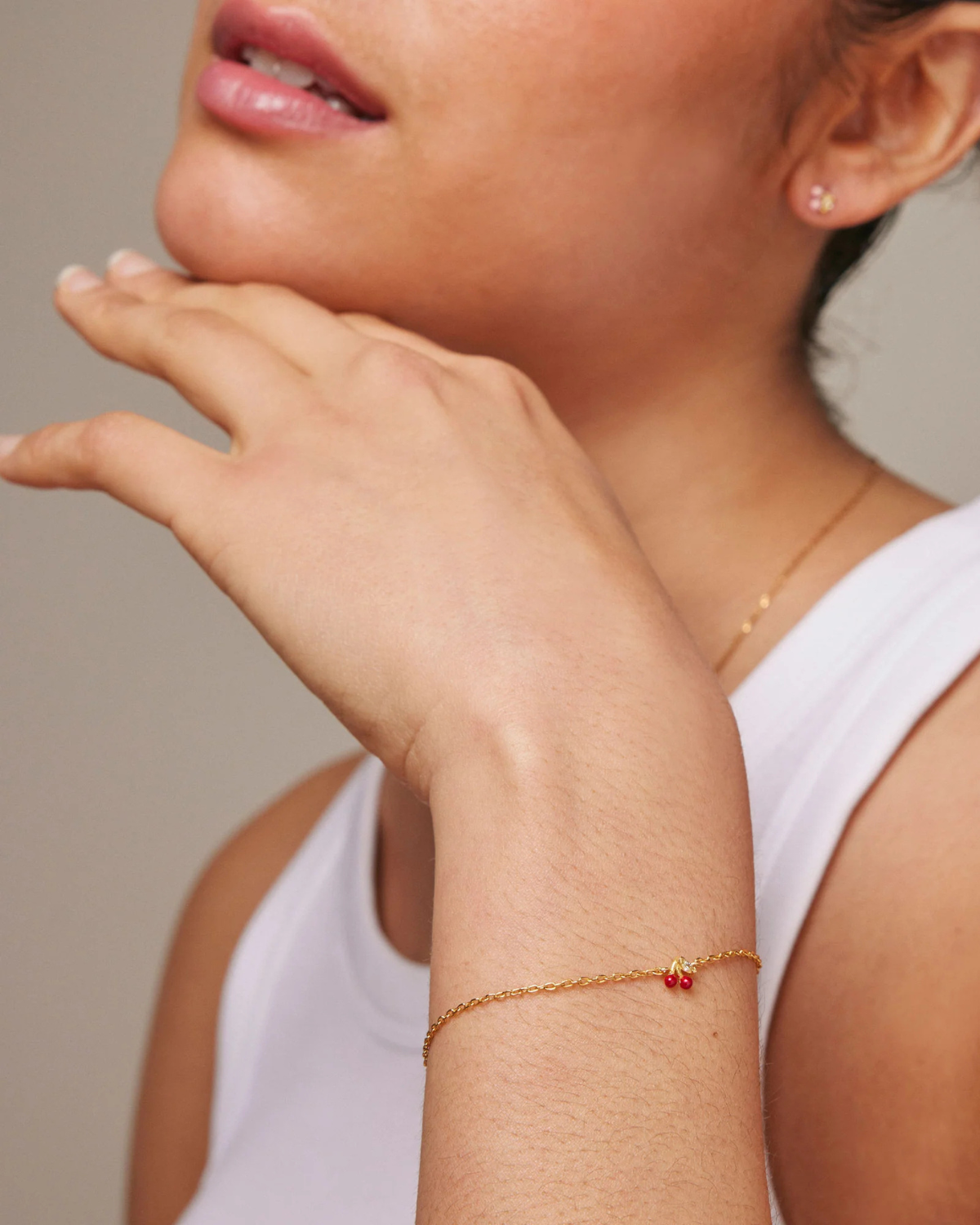 Armband Cherry - red/gold