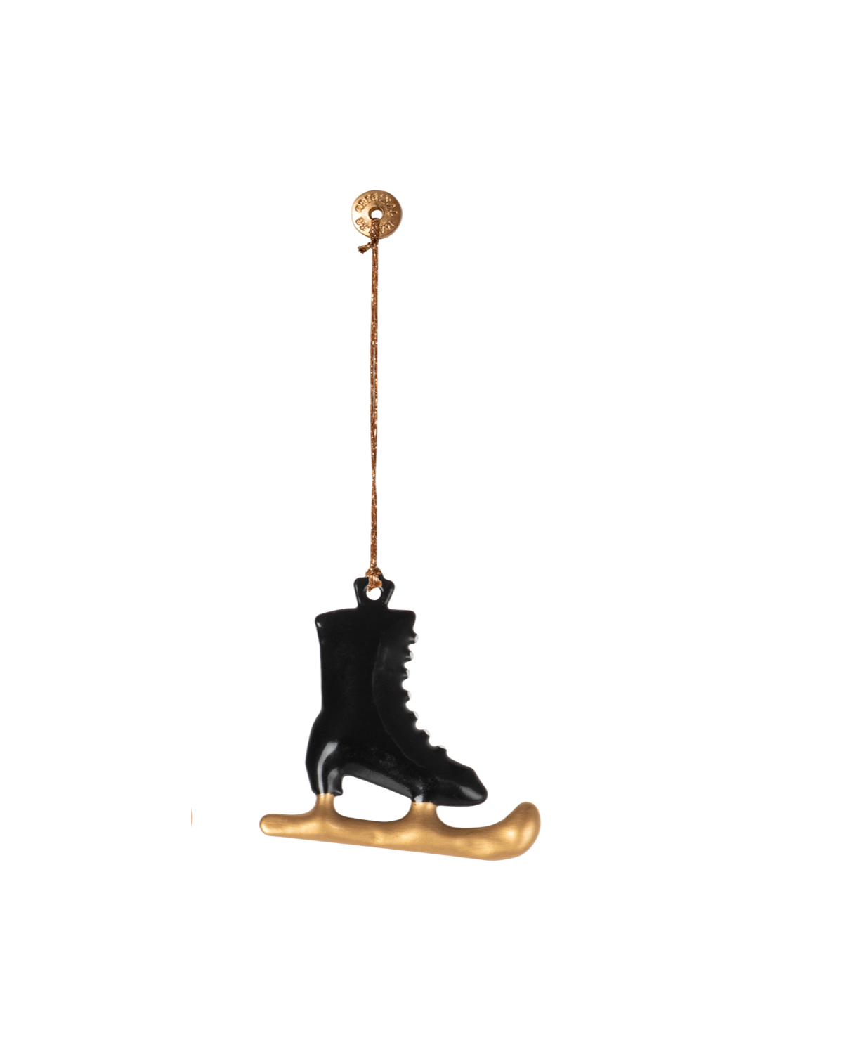 Metall-Anhänger Schlittschuh - schwarz