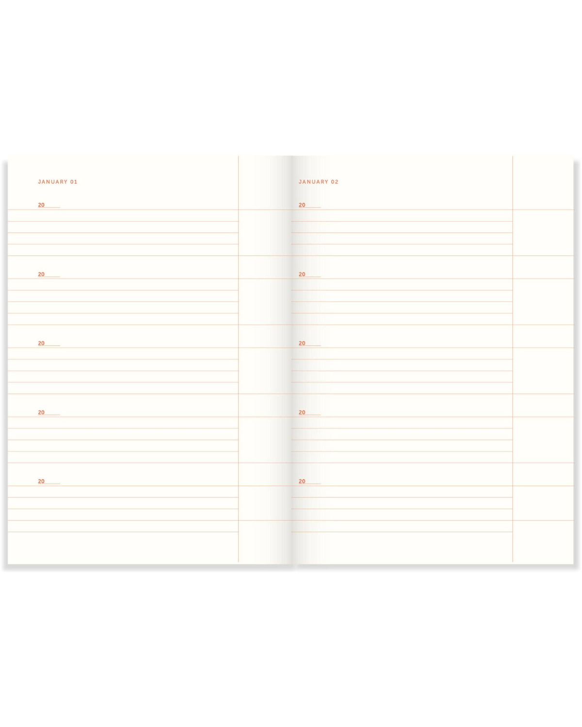 One Line a Day Tagebuch - Leinen
