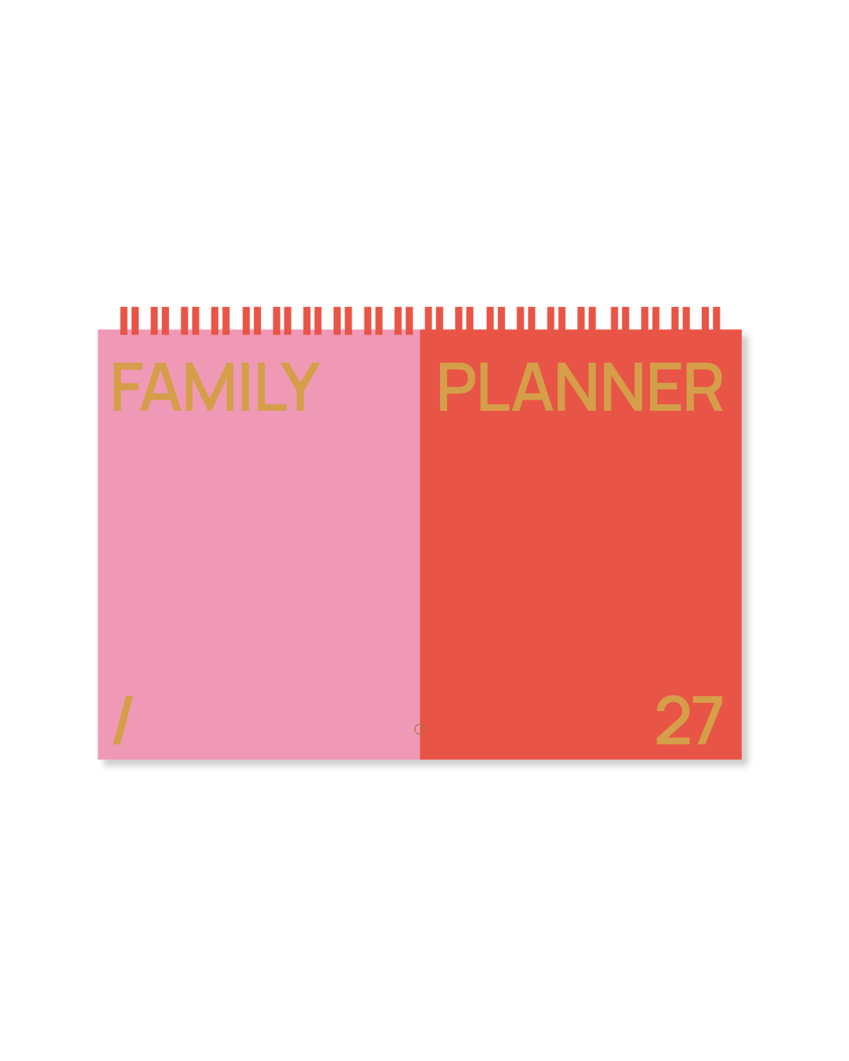 Familienplaner 2027 - Pink/Rot