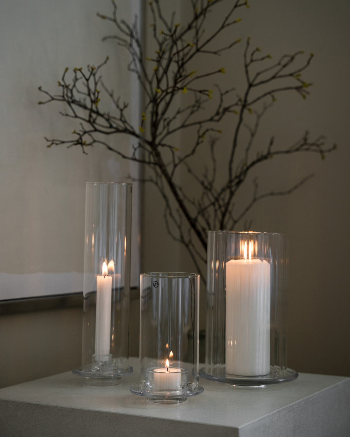 Kerzenständer für Stabkerzen - Glas
