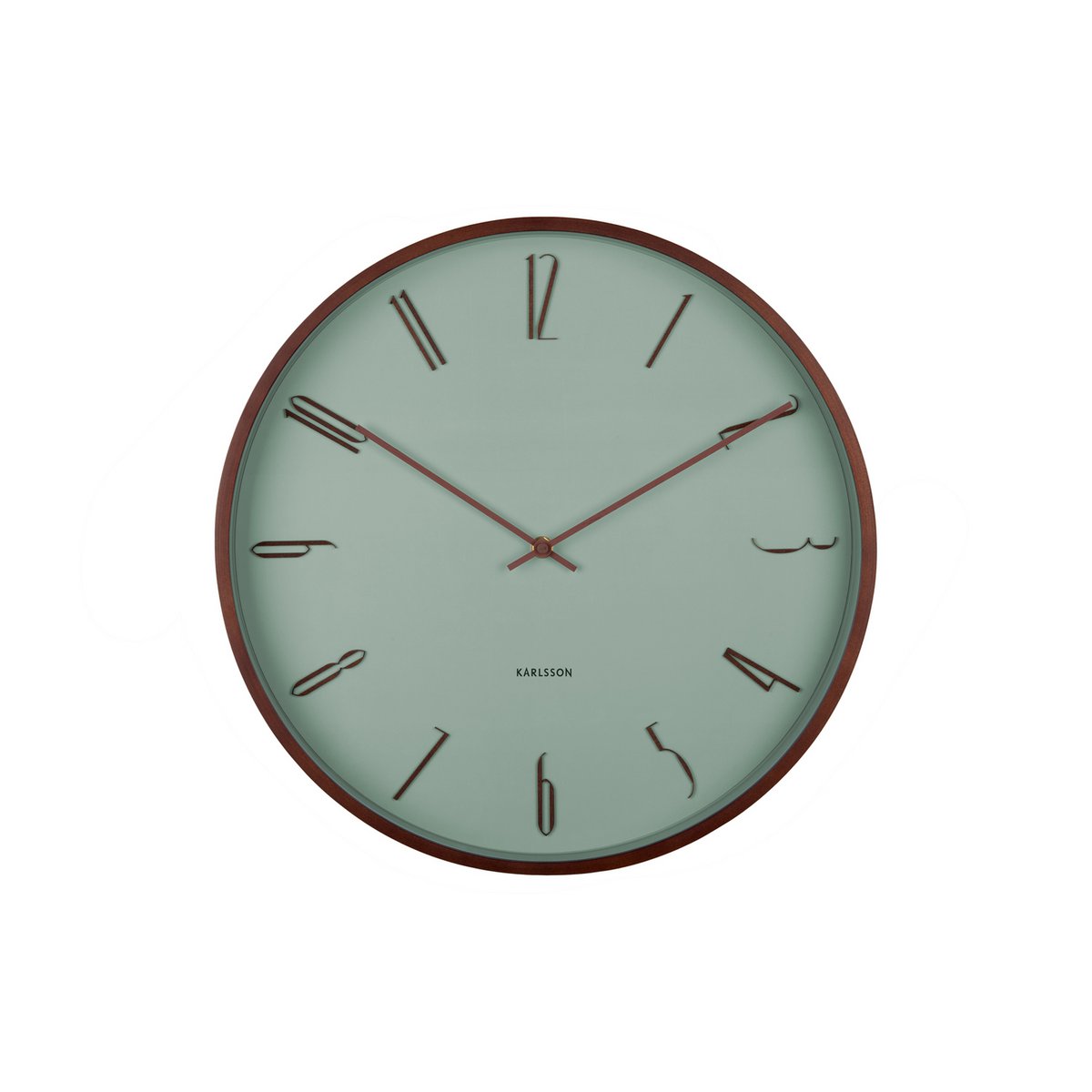 Wanduhr Scandia - graugrün