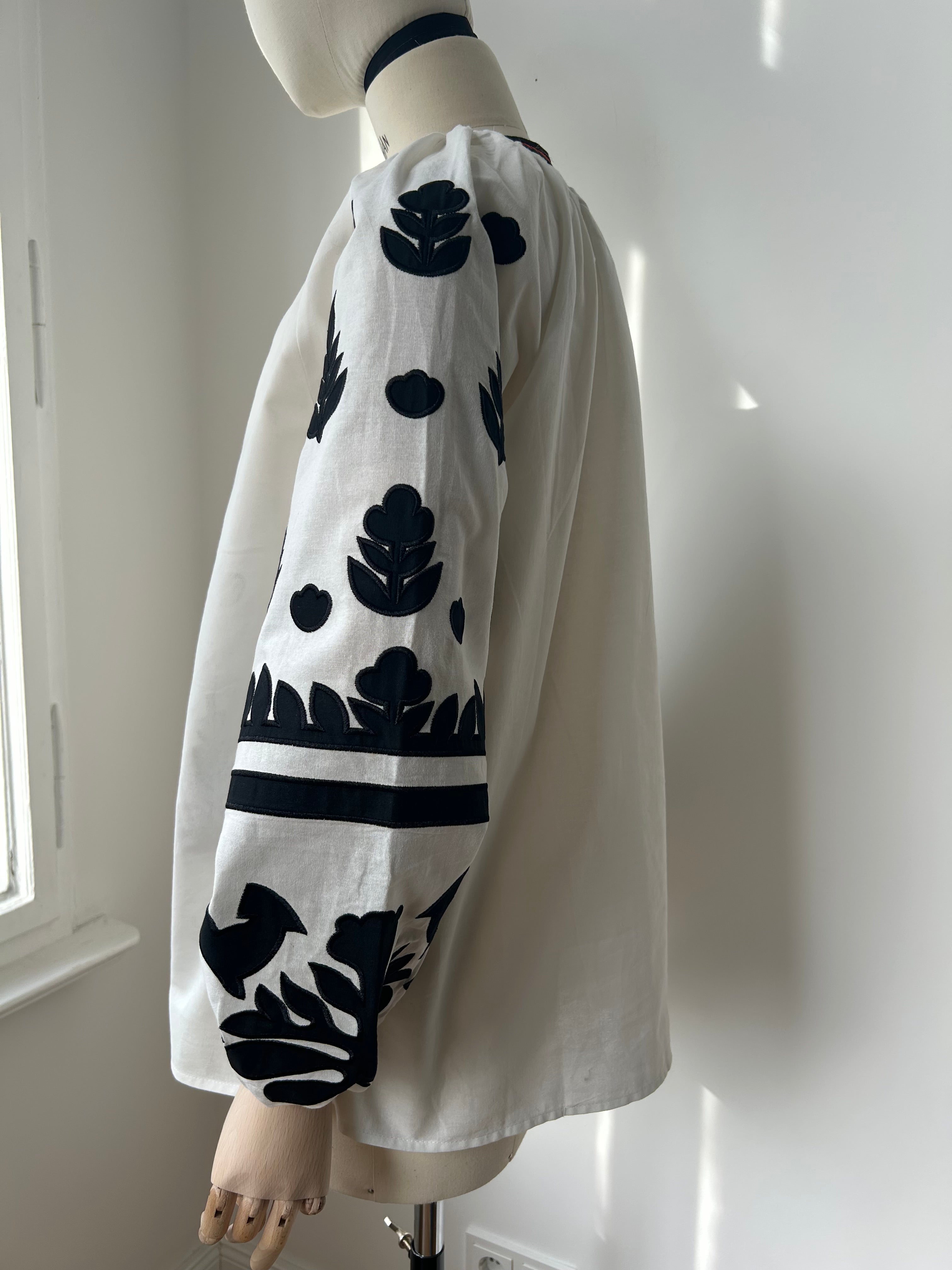 Tunika mit Stickerei - weiss