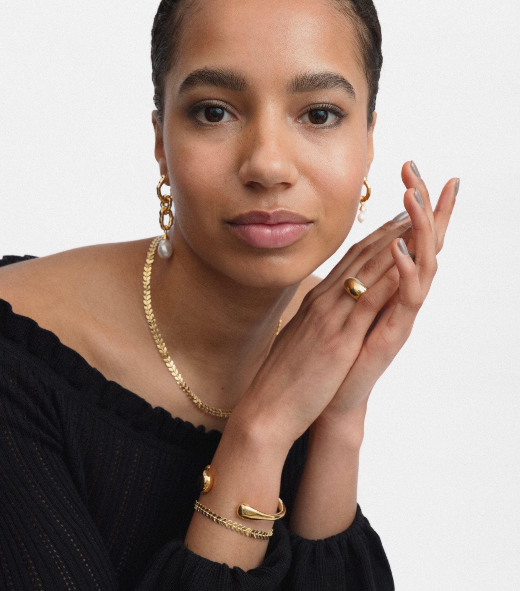 Armreif Bolded Drops Bangle - gold
