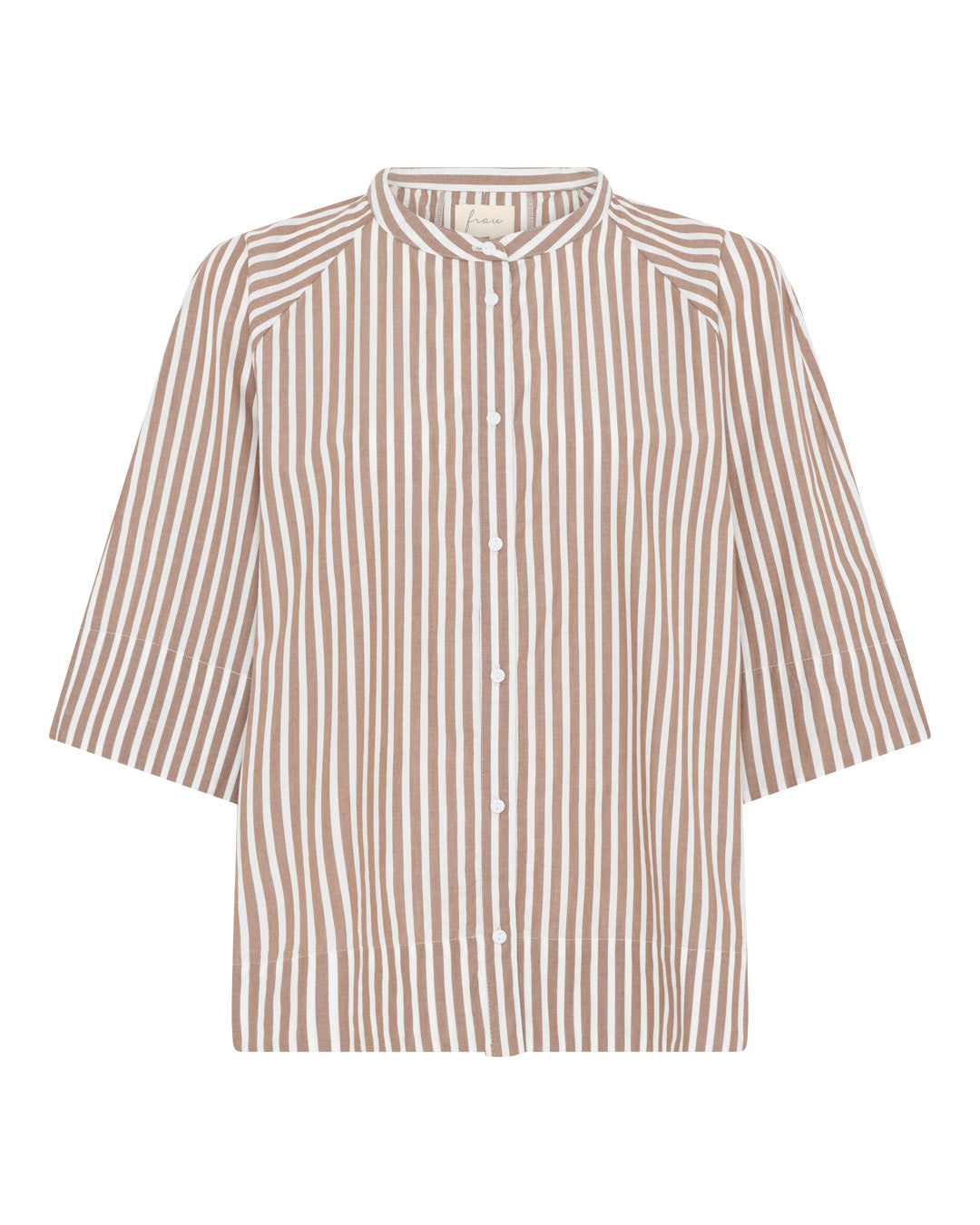 Bluse Abu Dhabi - Coffee Wide Stripe / Braun Gestreift