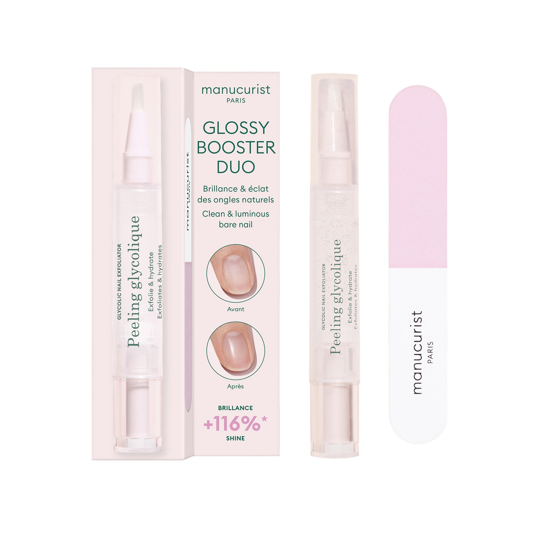 Nagelpeeling-Set - Glossy Booster Duo