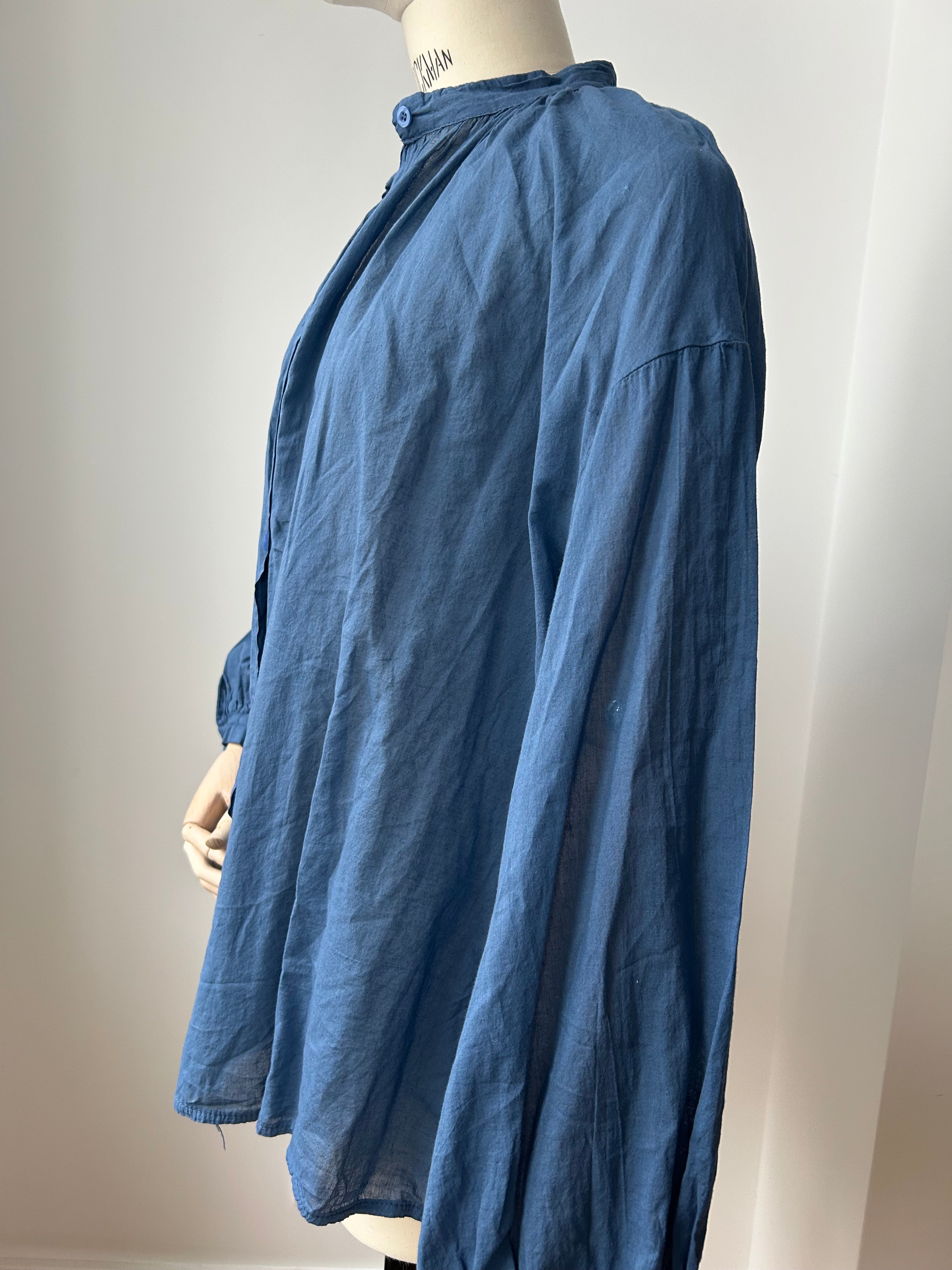 Leichte Baumwollbluse - navy