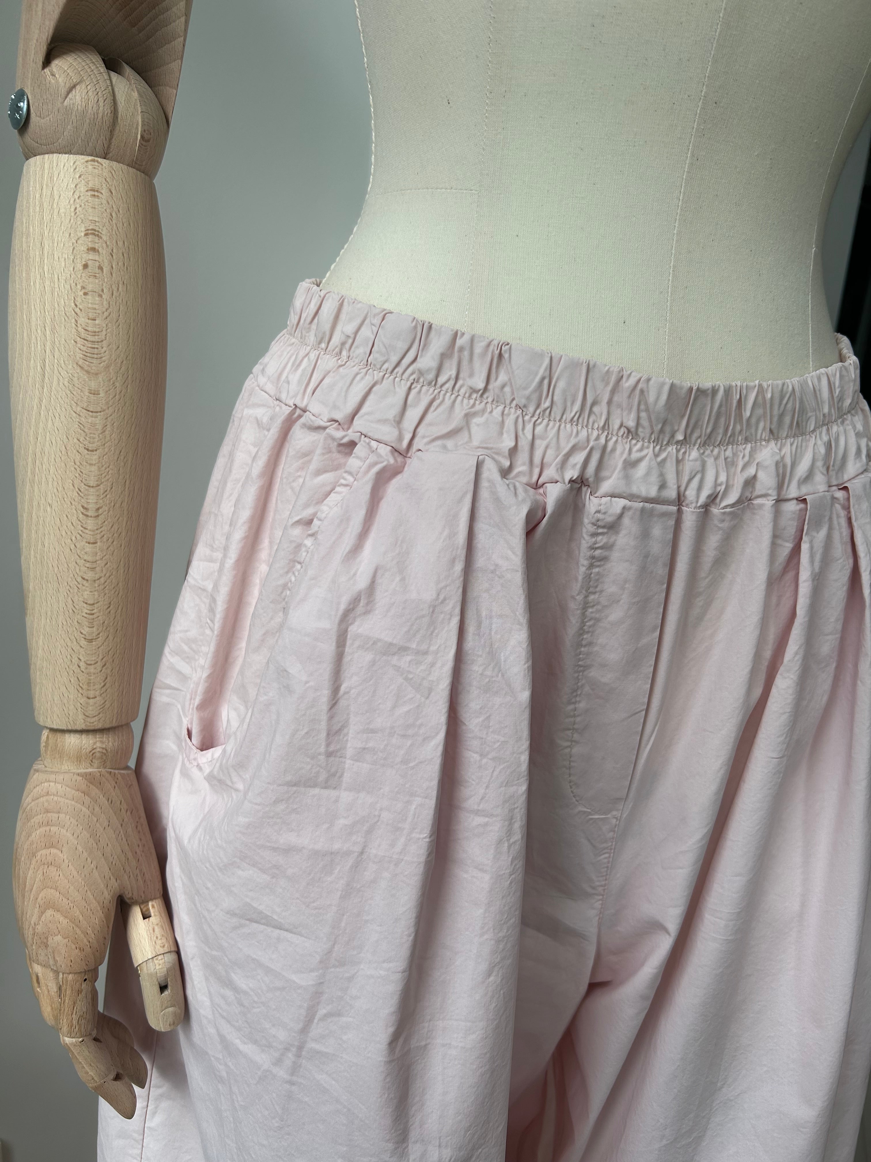 Leichte Culotte Palazzo-Hose - rosa