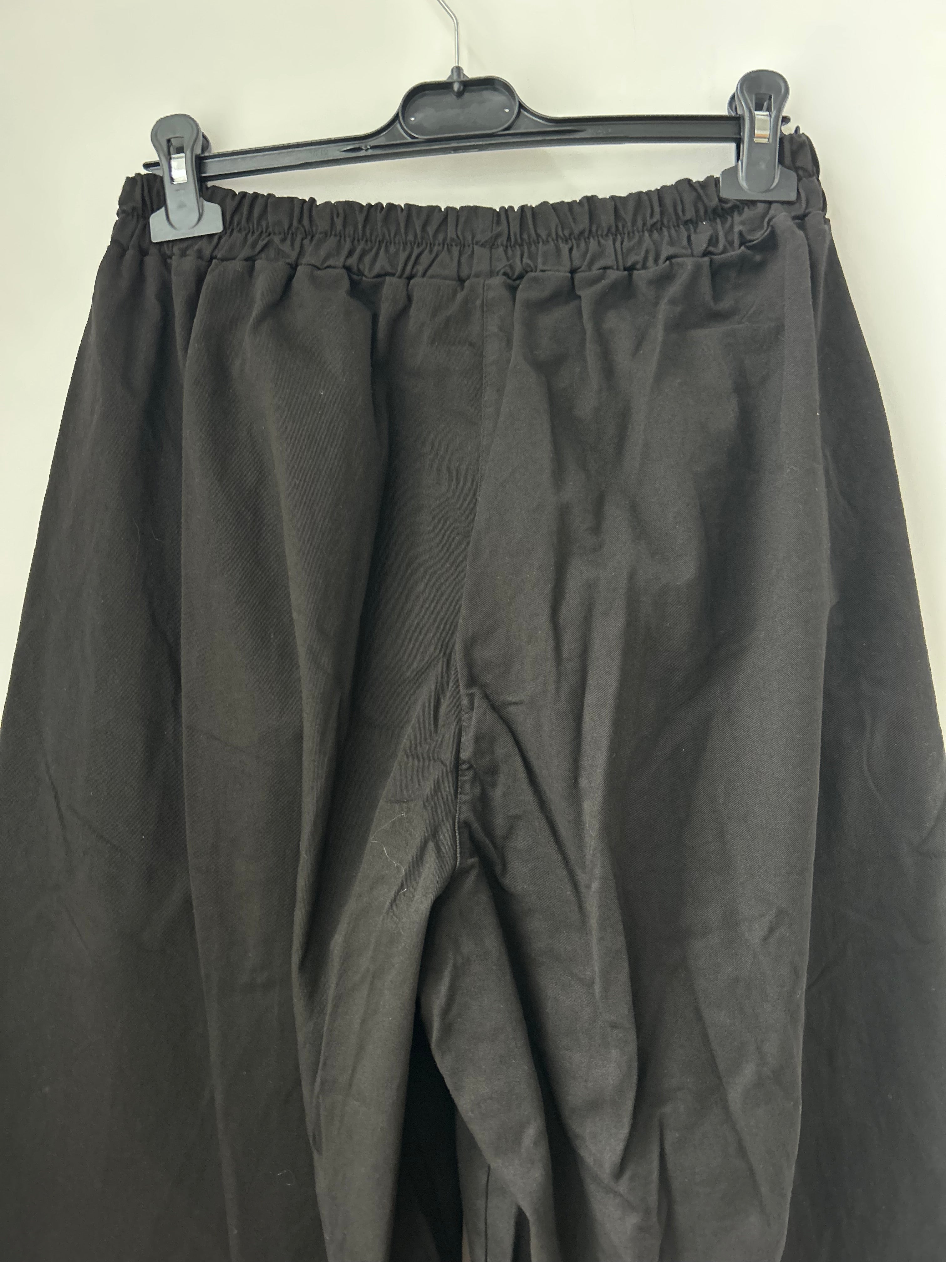 Warme Culotte Palazzo-Hose - schwarz