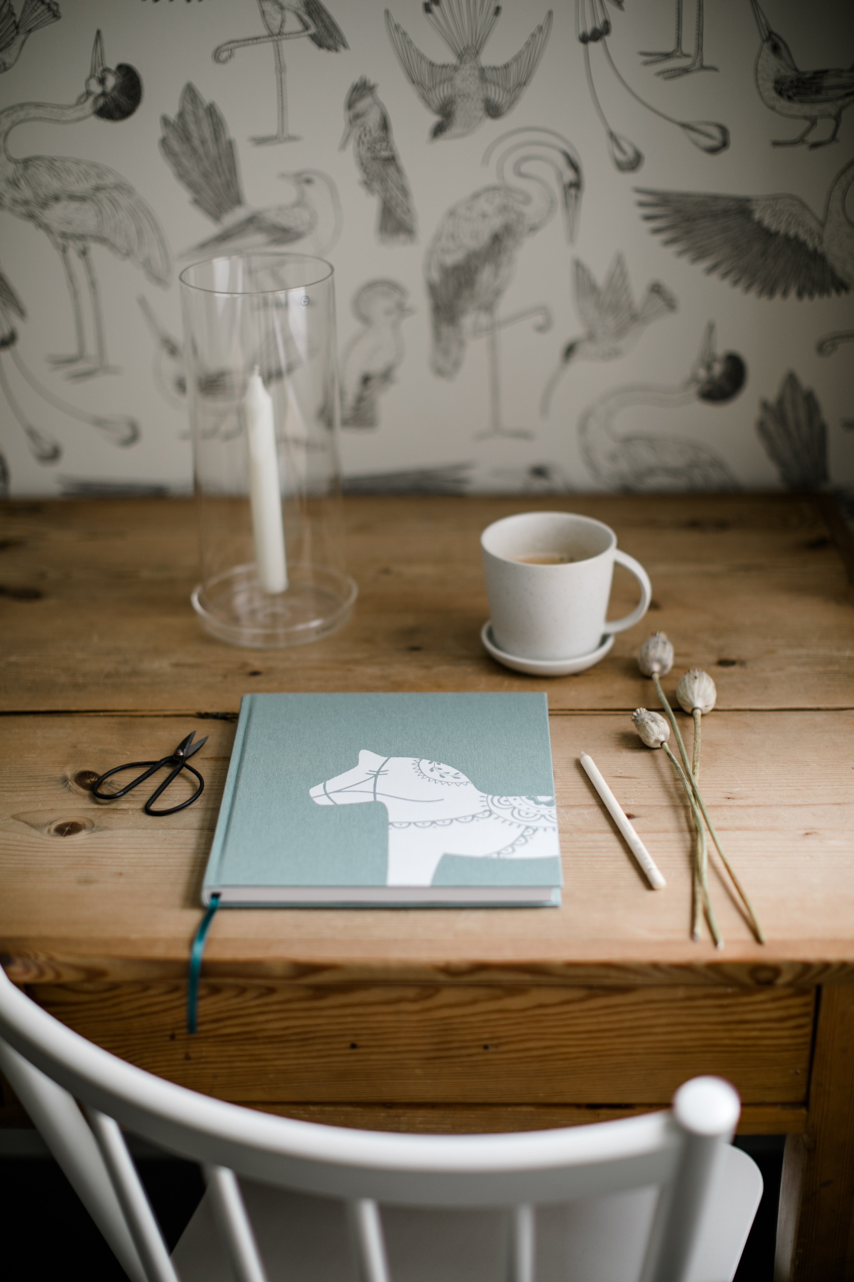 Notizbuch Dalapferd - dusty green 21 x 24 cm